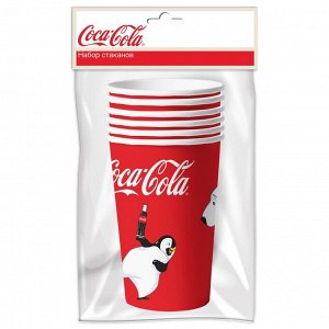 4690241252380 Coca-Cola. Набор бумажных стаканов Мишки-1, 6 шт*330 мл