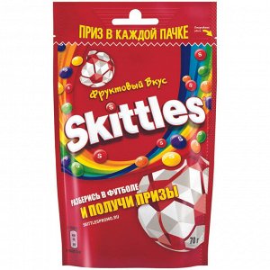 Драже Skittles Фрукты, в разноцветной глазури, 70 г