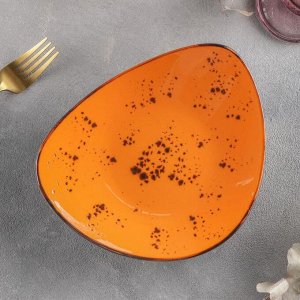 Блюдо треугольное «Созвездие», 22?18 см, цвет оранжевый
