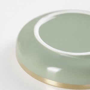 Тарелка десертная «Акварель», 20,5x4 см, цвет бледно-зелёный