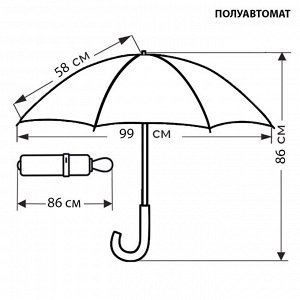 Goroshek Зонт Женский Большой полуавтомат [618180-1]