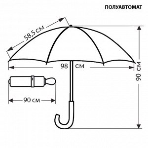 Goroshek Зонт женский полуавтомат [RT-41642-6]