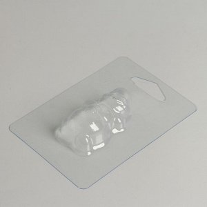 Пластиковая форма для мыла «Снеговик» 3.5х6.5 см
