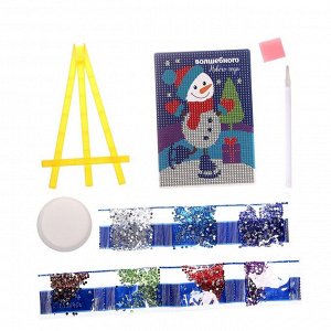 Алмазная мозаика для детей «Снеговик»
