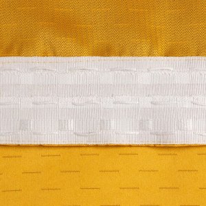 Штора портьерная Этель "Штрихи"цв.желтый,на шторн.ленте 145*265 см,100% п/э