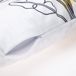 Чехол на подушку  "Листья" 40 х 40 см, 100% п/э