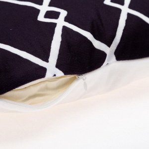 Чехол на подушку  Геометрия "Орнамент" 40 х 40 см, велюр