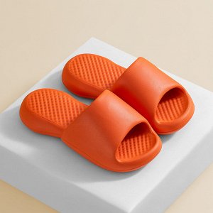 Женские тапочки на толстой подошве, резиновые, цвет оранжевый