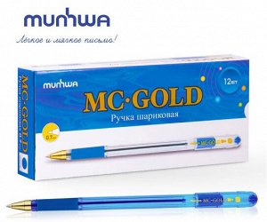 Ручка шариковая синяя "MC Gold" 0,5 мм, 12 шт.