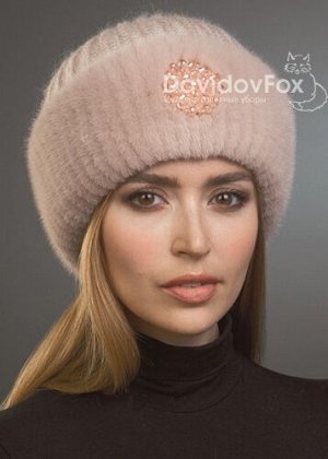 Алель норка трикотаж дымчатая роза украшение