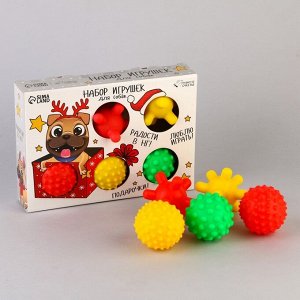 Набор мячей для собак «Подарочки для меня!», 5 мячей