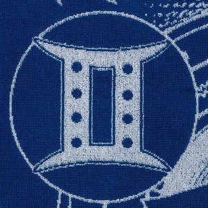 Полотенце махровое Этель "Близнецы" синий, 67х130 см, 100% хлопок, 420гр/м2