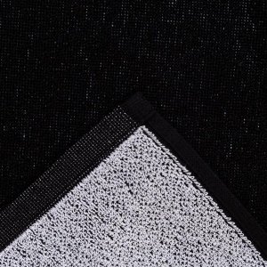 Полотенце махровое Этель "Дева" чёрный, 67х130 см, 420 гр/м2, 100% хлопок