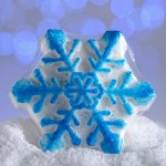 Бурлящая соль для ванны «Снежинка», голубая, с ароматом шоколада, 100 г