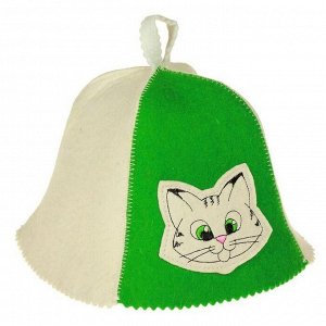 Банная шапка детская «Котёнок», войлок, 100% шерсть