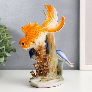 Сувенир керамика "2 золотые рыбки богатство" МИКС 17х13,5х7,5 см