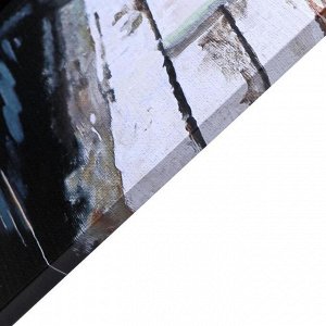 Картина модульная на подрамнике "Свидание под дождём" 80х130 см(1-79*23, 2-69*23, 2-60*)