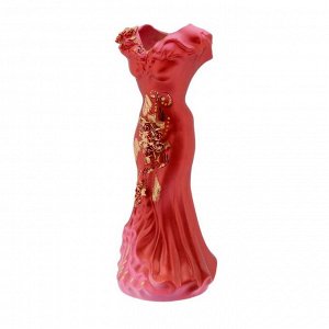 Ваза керамическая "Платье", напольная, цветы, 45 см, микс