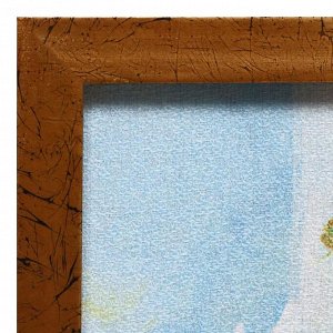 Гобеленовая картина "Корзина с пионами" 53*73 см рамка МИКС