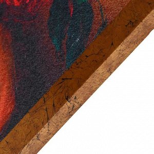 Гобеленовая картина "Корзина с пионами" 53*73 см рамка МИКС