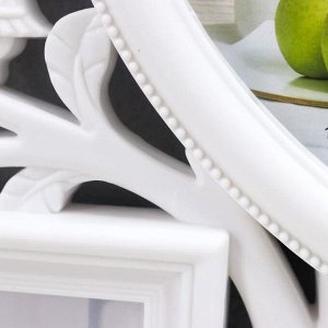 Фоторамка-коллаж на 6 фото 10x15 см, 13x13 см, 10x10 см «Семейное древо», пластик, мультирамка, белая, 56x44.5 см