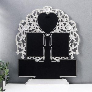 Фоторамка-коллаж на 6 фото 10x15 см, 13x13 см, 10x10 см «Семейное древо», пластик, мультирамка, белая, 56x44.5 см