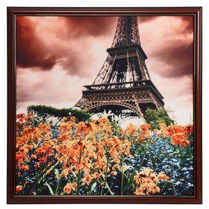 Картина велюр "Лето в Париже" 70х70 (73х73) см