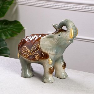 Сувенир "Слон инди", серо-коричневый, керамика, 25 см