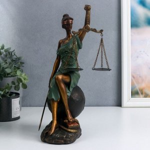 Сувенир полистоун "Фемида-богиня правосудия на шаре" 34х15х16 см