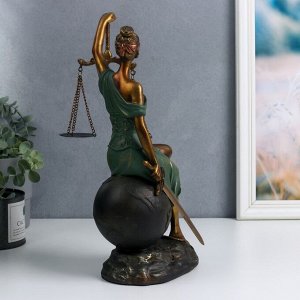 Сувенир полистоун "Фемида-богиня правосудия на шаре" 34х15х16 см