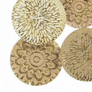 Декор настенный металл "Песочные цветы" 60,5х5х104 см