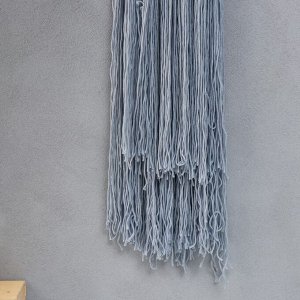 Панно настенное текстиль "Бохо" серо-голубой