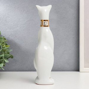Сувенир керамика "Кошка египетская, белая" 23х5,5х6 см