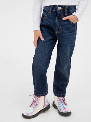 Брюки джинсовые детские для девочек Twen темно-синий