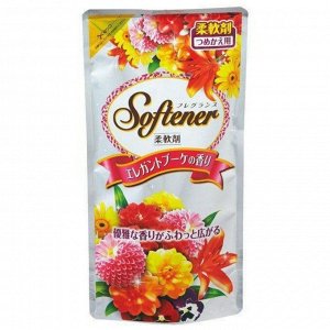 Кондиционер для белья (с антибактериальным эффектом и элегантным богатым ароматом роз) "Softener Fragrance elegant bouquet" (мягкая упаковка) 500 мл / 20