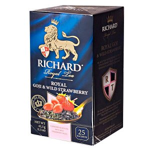 чай RICHARD 'ROYAL GOJI & WILD STRAWBERRY' 25 пакетиков 1/12