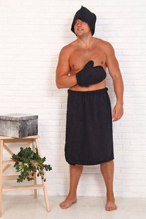 Полотенце с принадлежностями для сауны махровое мужское