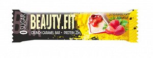 Батончик Beauty Fit протеиновый Кранч карам Клубн суфле в бел шокол б/с 40г