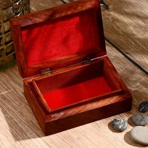 Семейные традиции Шкатулка дерево резная &quot;Два сердца&quot; 15х10х6,5 см