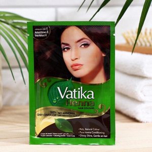Хна для волос коричневая VATIKA HENNA HAIR COLOURS BROWN, 6 пакетиков по 10 г