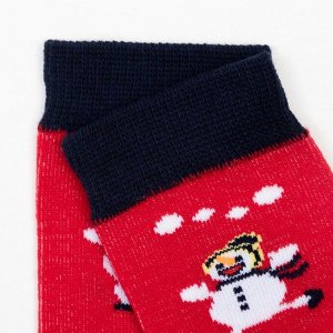 Носки детские «Рождество», цвет красный, размер 20-22