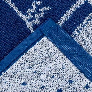 Полотенце махровое Этель "Знаки зодиака: Близнецы" синий, 67х130 см, 100% хлопок, 420гр/м2