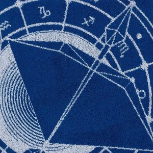 Полотенце махровое Этель "Знаки зодиака: Стрелец" синий, 67х130 см, 100% хлопок, 420гр/м2