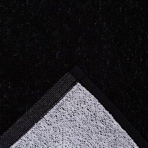 Полотенце махровое Этель "Знаки зодиака: Телец" чёрный, 67х130 см, 420 гр/м2, 100% хлопок