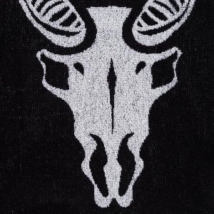 Полотенце махровое Этель "Знаки зодиака: Козерог" чёрный, 67х130 см, 420 гр/м2, 100% хлопок