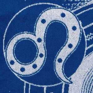 Полотенце махровое Этель &quot;Знаки зодиака: Лев&quot; синий, 67х130 см, 100% хлопок, 420гр/м2