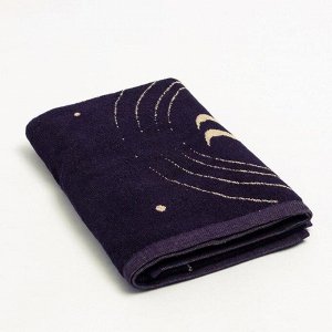 Полотенце махровое Этель "Водолей" фиолетовый, 67х130 см, 100% хлопок, 420гр/м2