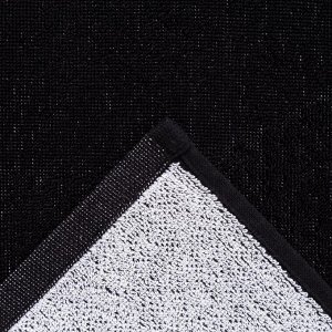 Полотенце махровое Этель "Знаки зодиака: Водолей" чёрный, 67х130 см, 420 гр/м2, 100% хлопок