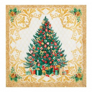 Набор сервировочных салфеток &quot;Этель&quot; Golden Christmas 40х40см 4 шт, 100% хл, саржа 190 гр/м2