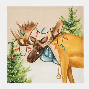 Набор новогодних салфеток &quot;Этель&quot; «Noble Christmas», 40х40см - 4 шт, хлопок, саржа